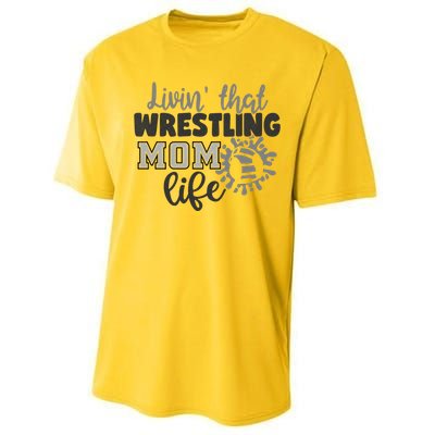 Livin That Wrestling Mom Life Mother Mama Funny Gift Performance Sprint T-Shirt