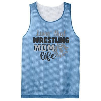 Livin That Wrestling Mom Life Mother Mama Funny Gift Mesh Reversible Basketball Jersey Tank