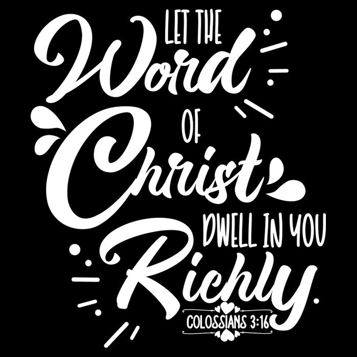 Let The Word Of Christ Dwell In You Richly Bible Flexfit Unipanel Trucker Cap