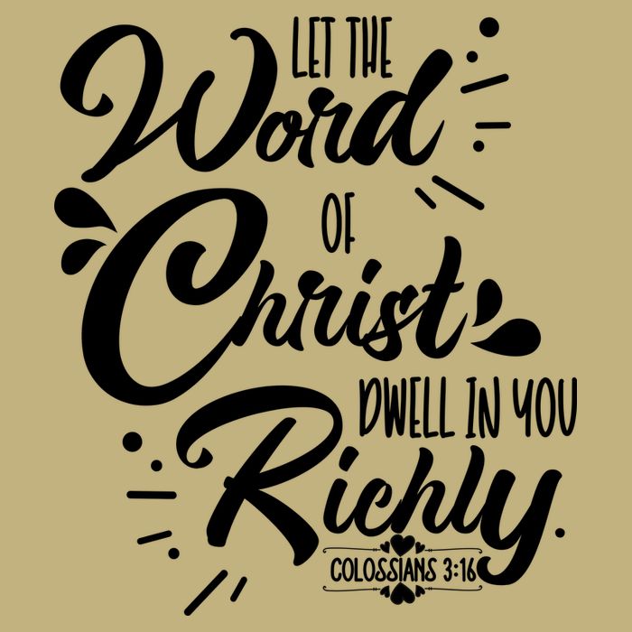 Let The Word Of Christ Dwell In You Richly Bible Hoodie