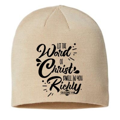 Let The Word Of Christ Dwell In You Richly Bible Sustainable Beanie