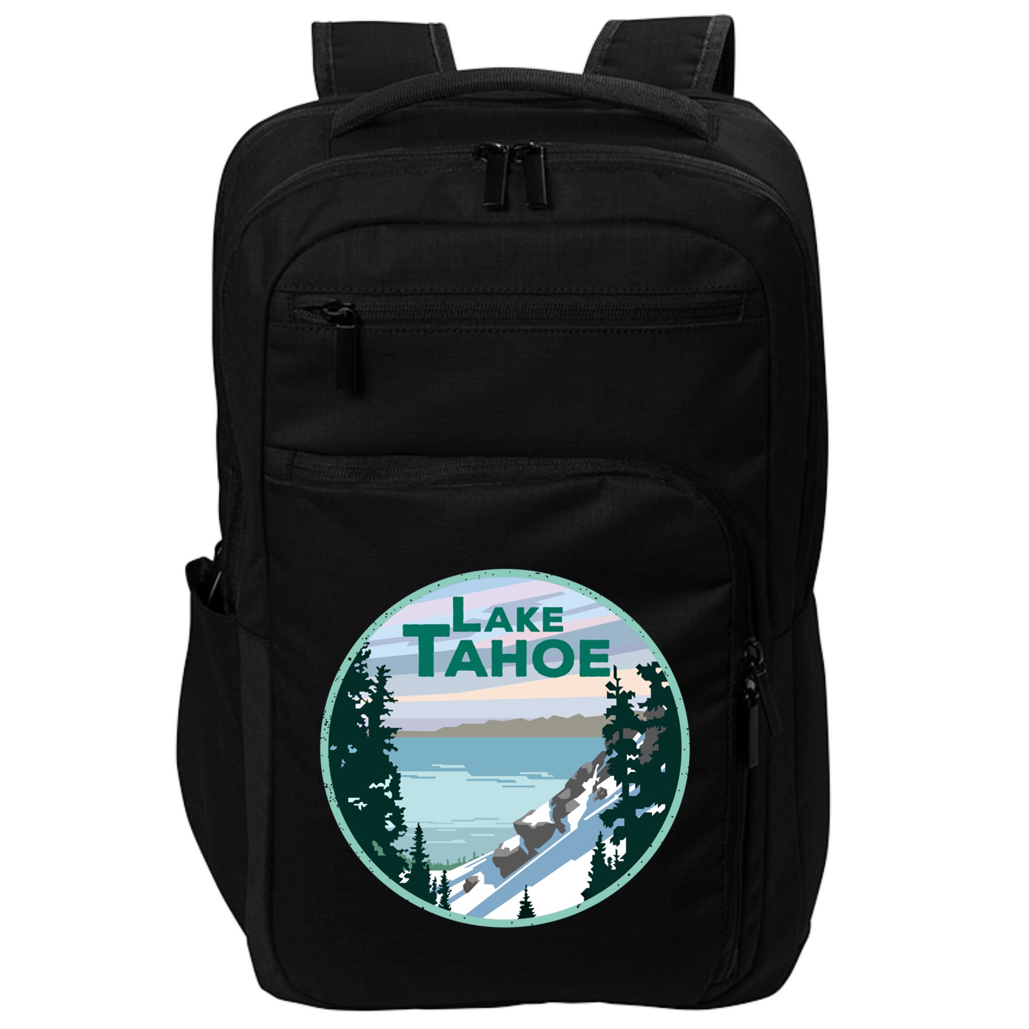 Lake Tahoe Winter Meaningful Gift California Nevada Mountain Gift Impact Tech Backpack