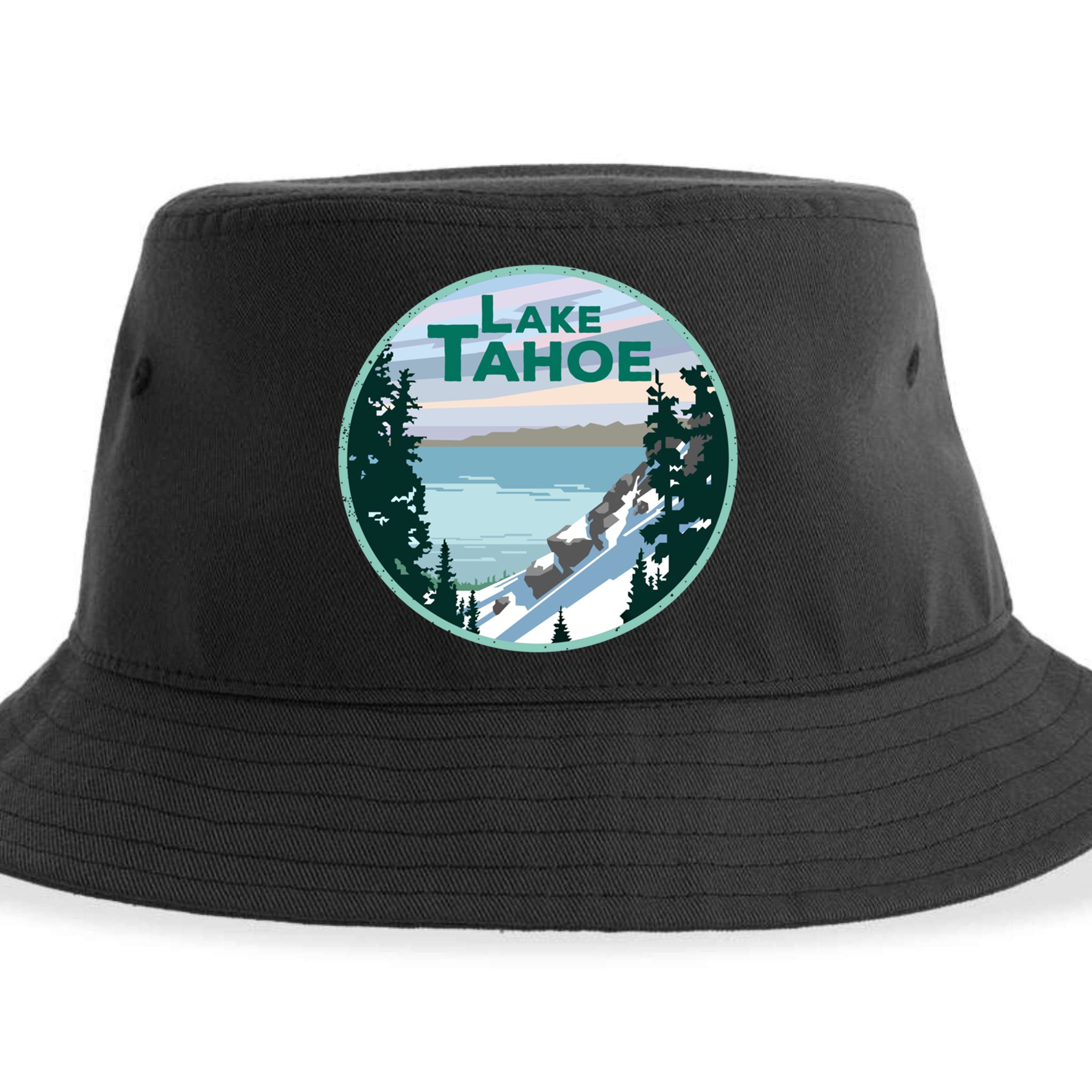 Lake Tahoe Winter Meaningful Gift California Nevada Mountain Gift Sustainable Bucket Hat