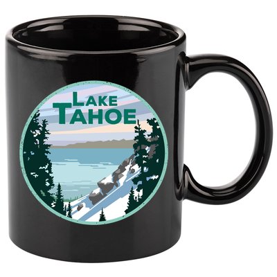 Lake Tahoe Winter Meaningful Gift California Nevada Mountain Gift 11oz C Handle Ceramic Mug