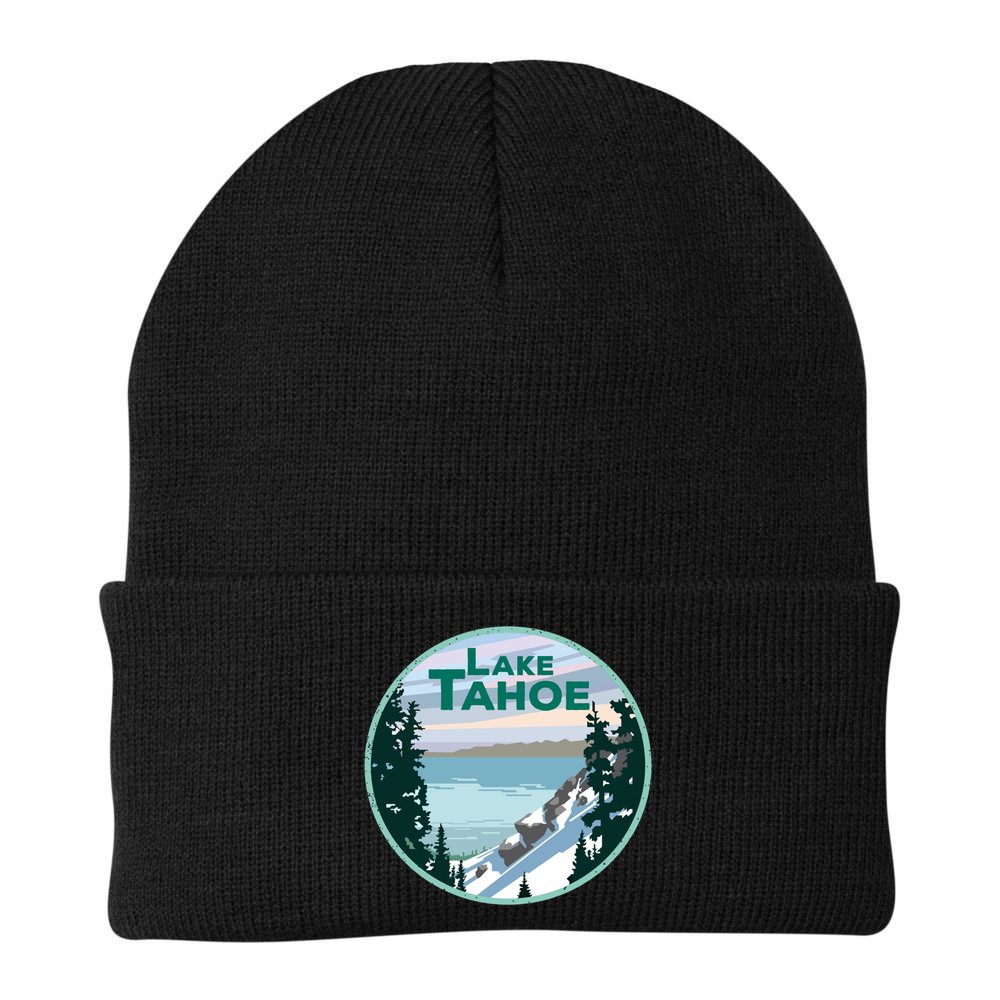 Lake Tahoe Winter Meaningful Gift California Nevada Mountain Gift Beanie