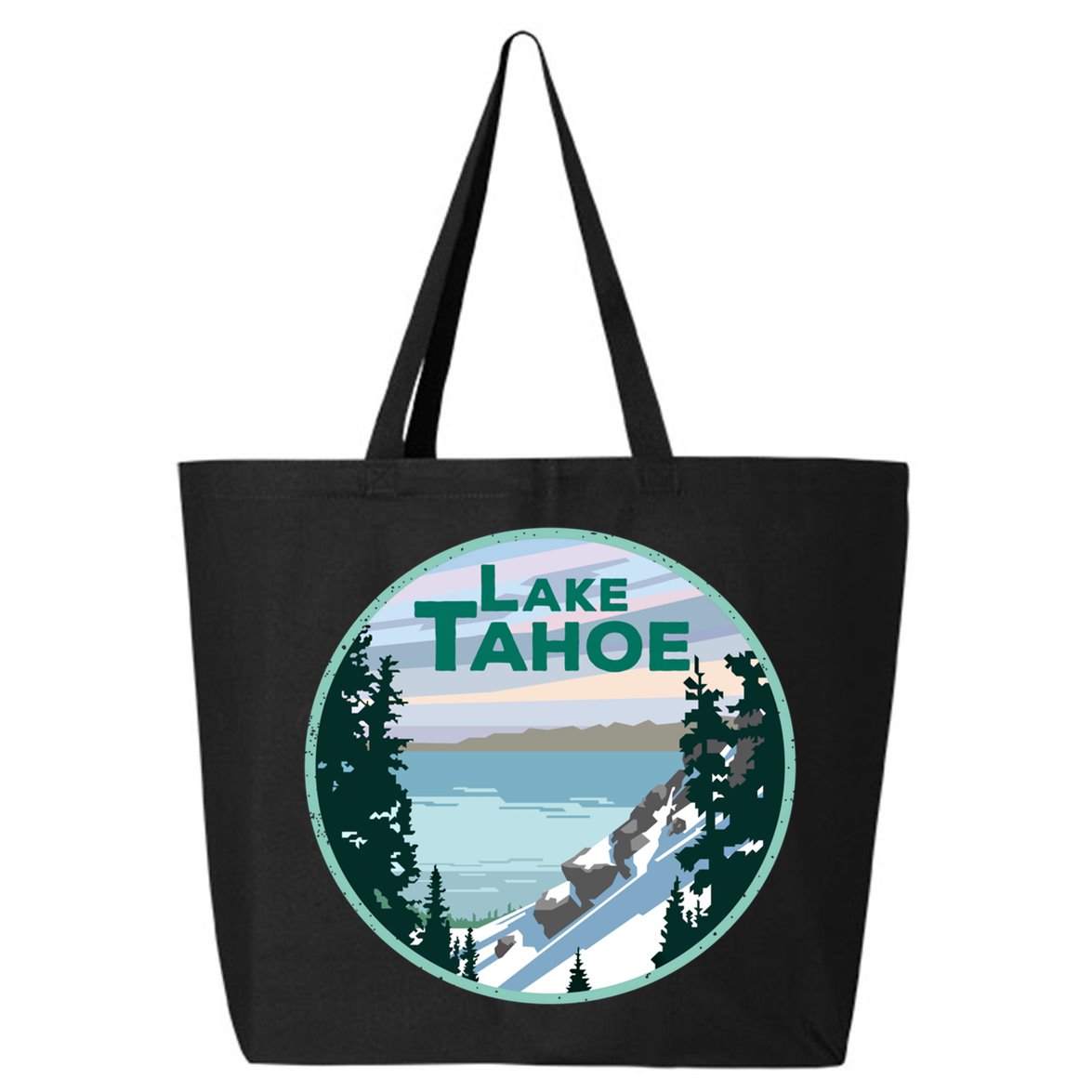 Lake Tahoe Winter Meaningful Gift California Nevada Mountain Gift 25L Jumbo Tote
