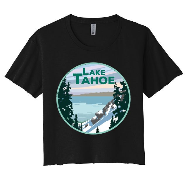 Lake Tahoe Winter Meaningful Gift California Nevada Mountain Gift Crop Top