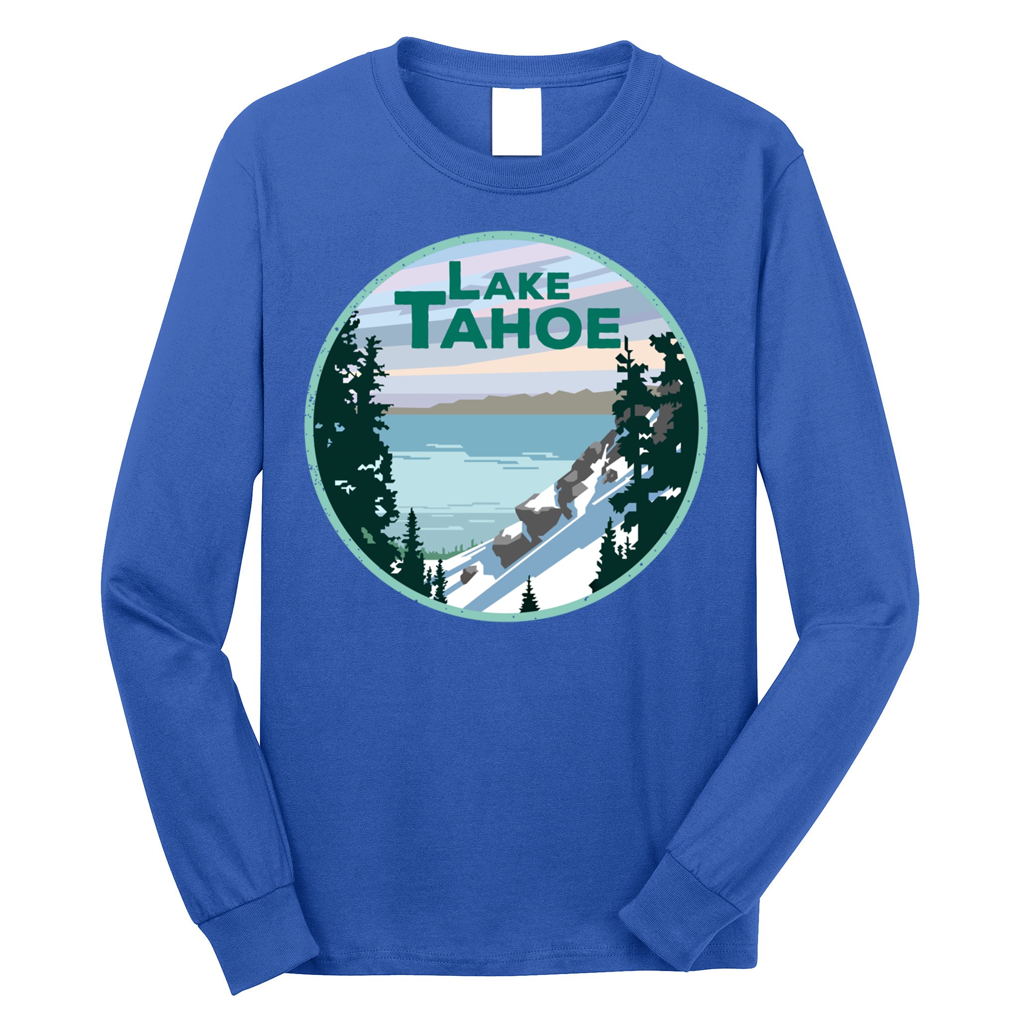 Lake Tahoe Winter Meaningful Gift California Nevada Mountain Gift Long Sleeve Shirt