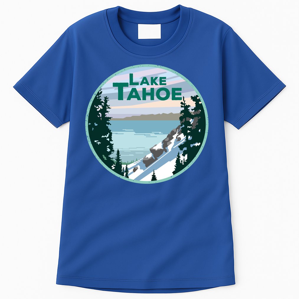 Lake Tahoe Winter Meaningful Gift California Nevada Mountain Gift Tall T-Shirt
