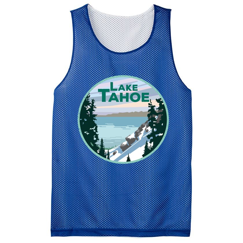 Lake Tahoe Winter Meaningful Gift California Nevada Mountain Gift Mesh Reversible Basketball Jersey Tank
