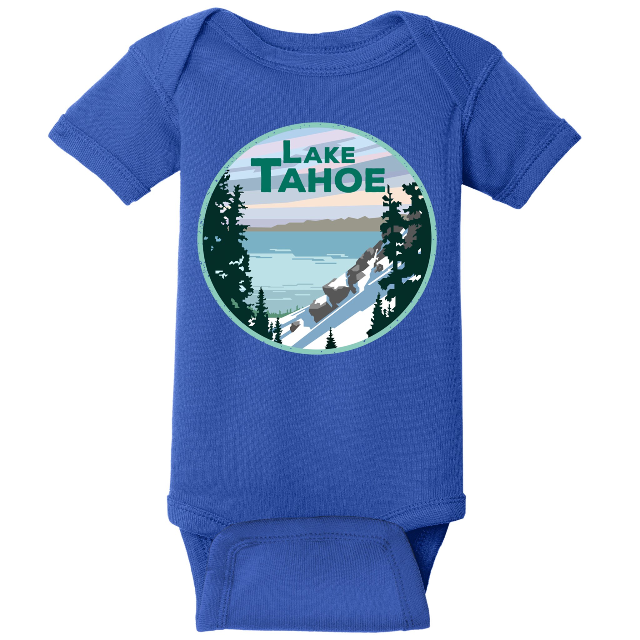 Lake Tahoe Winter Meaningful Gift California Nevada Mountain Gift Baby Bodysuit