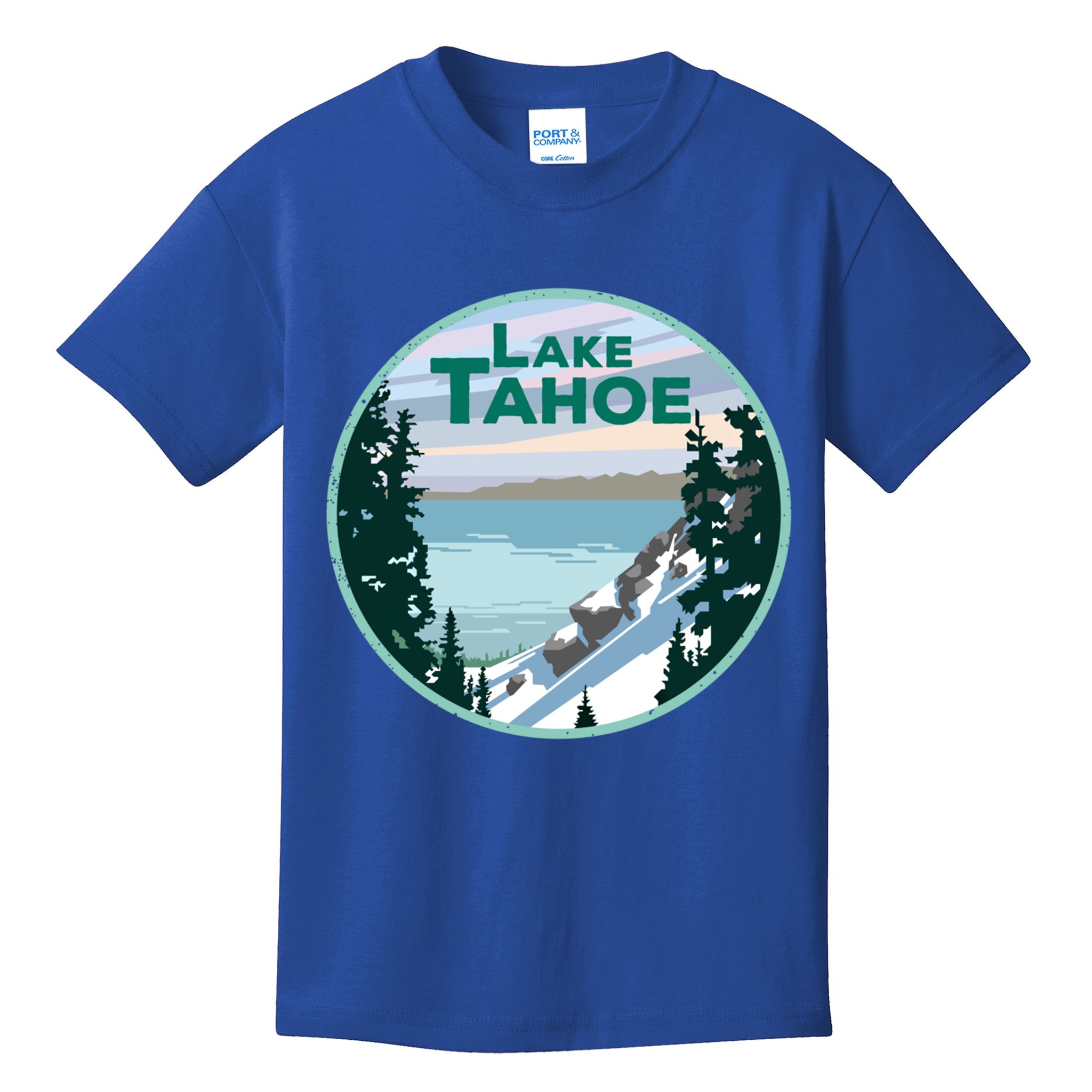 Lake Tahoe Winter Meaningful Gift California Nevada Mountain Gift Kids T-Shirt