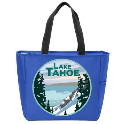 Lake Tahoe Winter Meaningful Gift California Nevada Mountain Gift Zip Tote Bag