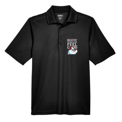 Lemme Tell Ya Something Bustin Makes Me Feel Good Men's Origin Performance Piqué Polo