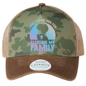 Lord Thank You For Blessing My Family Devout Black Meaningful Gift Legacy Tie Dye Trucker Hat