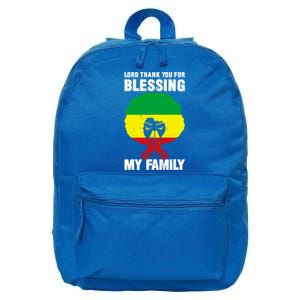 Lord Thank You For Blessing My Family Devout Black Meaningful Gift 16 in Basic Backpack