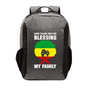 Lord Thank You For Blessing My Family Devout Black Meaningful Gift Vector Backpack