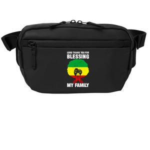 Lord Thank You For Blessing My Family Devout Black Meaningful Gift Crossbody Pack