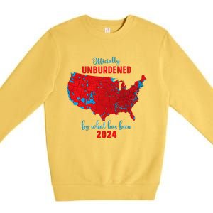 Ly Unburdened 2024 Map Electoral Map Trump Premium Crewneck Sweatshirt