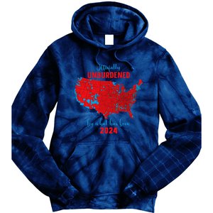 Ly Unburdened 2024 Map Electoral Map Trump Tie Dye Hoodie