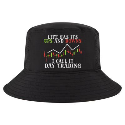 Life Ups And Downs Day Trading Crypto Stock Market Trader Cool Comfort Performance Bucket Hat