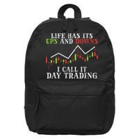 Life Ups And Downs Day Trading Crypto Stock Market Trader 16 in Basic Backpack
