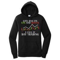 Life Ups And Downs Day Trading Crypto Stock Market Trader Women's Pullover Hoodie