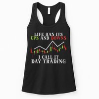 Life Ups And Downs Day Trading Crypto Stock Market Trader Womens Tank Top