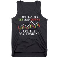 Life Ups And Downs Day Trading Crypto Stock Market Trader Tank Top