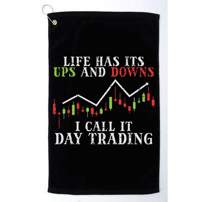 Life Ups And Downs Day Trading Crypto Stock Market Trader Golf Towel