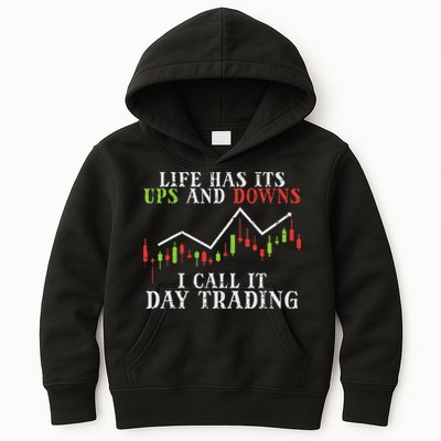 Life Ups And Downs Day Trading Crypto Stock Market Trader Kids Hoodie