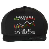 Life Ups And Downs Day Trading Crypto Stock Market Trader Wool Snapback Cap