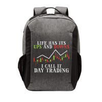 Life Ups And Downs Day Trading Crypto Stock Market Trader Vector Backpack