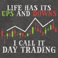 Life Ups And Downs Day Trading Crypto Stock Market Trader Vector Backpack
