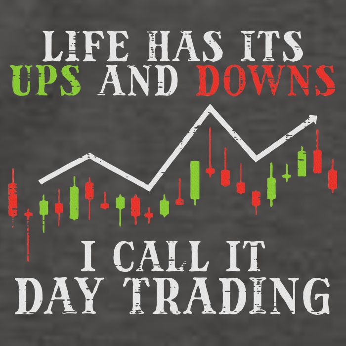 Life Ups And Downs Day Trading Crypto Stock Market Trader Vector Backpack