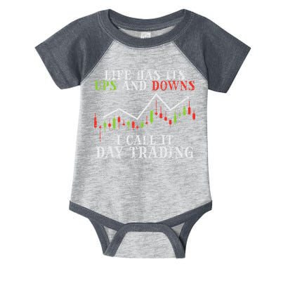 Life Ups And Downs Day Trading Crypto Stock Market Trader Infant Baby Jersey Bodysuit