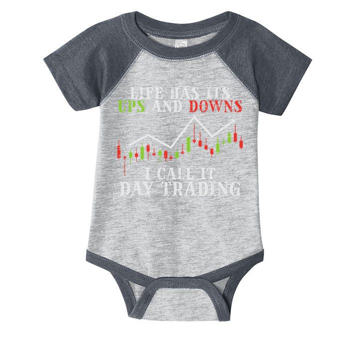 Life Ups And Downs Day Trading Crypto Stock Market Trader Infant Baby Jersey Bodysuit