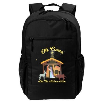 Let Us Adore Him Christmas Advent Nativity Scene North Gift Backpack
