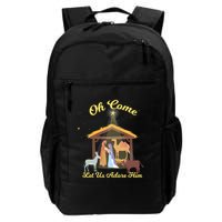 Let Us Adore Him Christmas Advent Nativity Scene North Gift Backpack