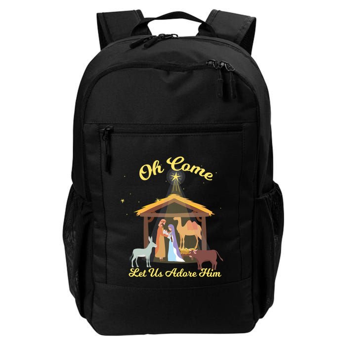 Let Us Adore Him Christmas Advent Nativity Scene North Gift Backpack