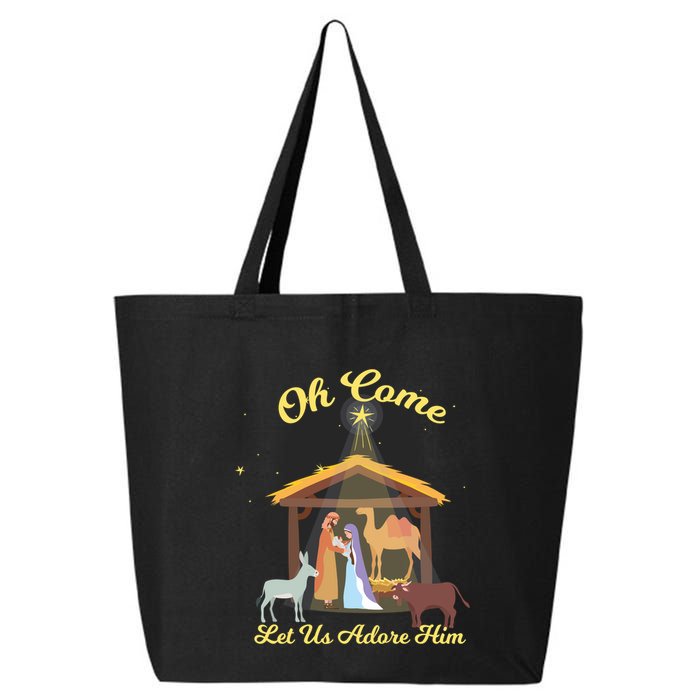 Let Us Adore Him Christmas Advent Nativity Scene North Gift 25L Jumbo Tote