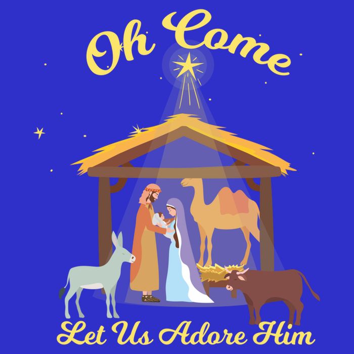 Let Us Adore Him Christmas Advent Nativity Scene North Gift Magnet