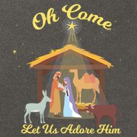 Let Us Adore Him Christmas Advent Nativity Scene North Gift Cotton Canvas Backpack