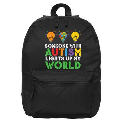 Light Up Autism Puzzle Autism Awareness, Autism Mom 16 in Basic Backpack