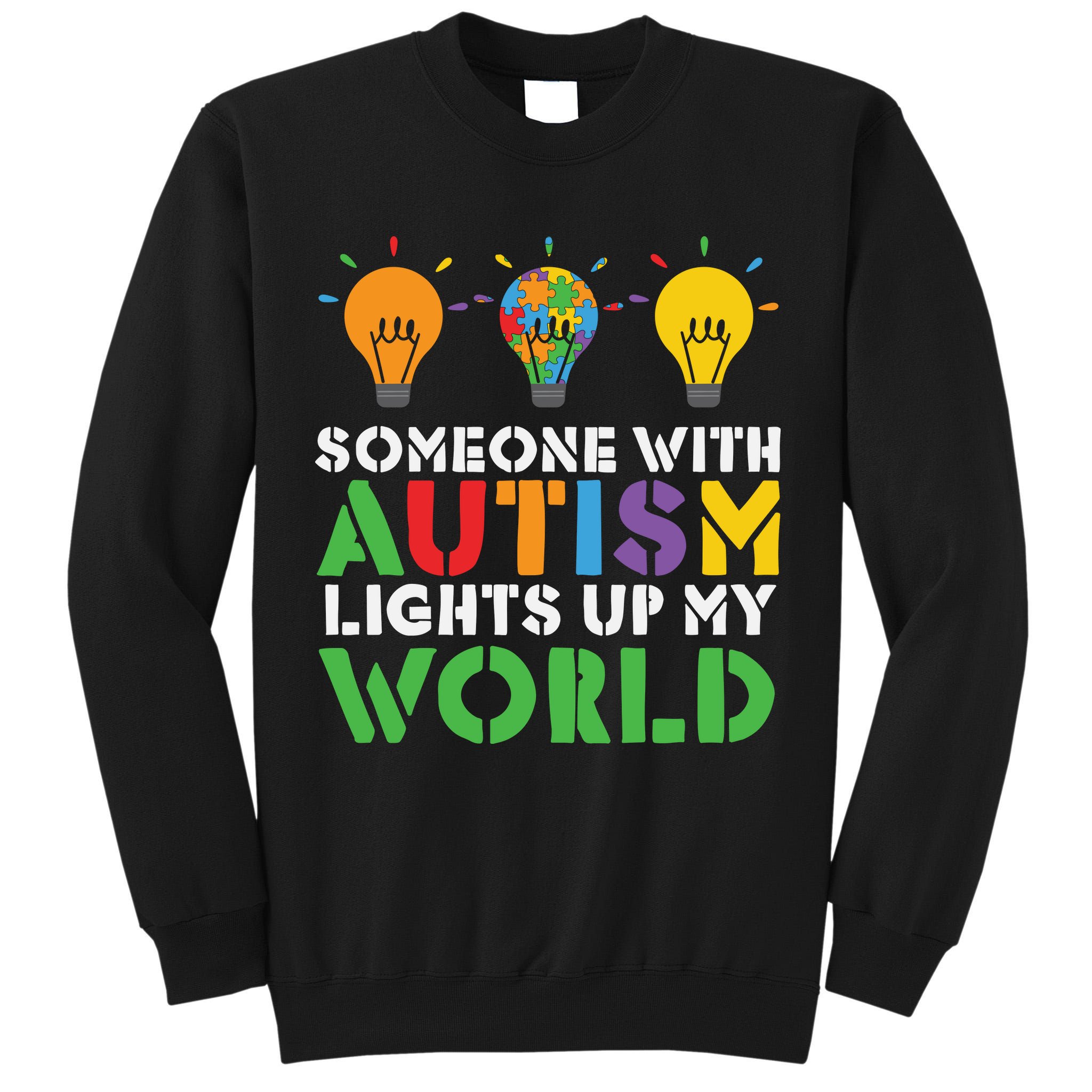 Light Up Autism Puzzle Autism Awareness, Autism Mom Tall Sweatshirt