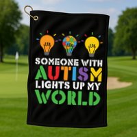 Light Up Autism Puzzle Autism Awareness, Autism Mom Golf Towel