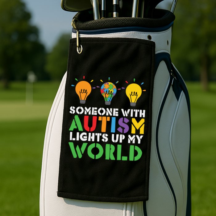 Light Up Autism Puzzle Autism Awareness, Autism Mom Golf Towel