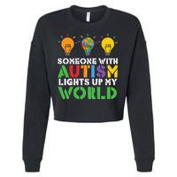 Light Up Autism Puzzle Autism Awareness, Autism Mom Cropped Pullover Crew
