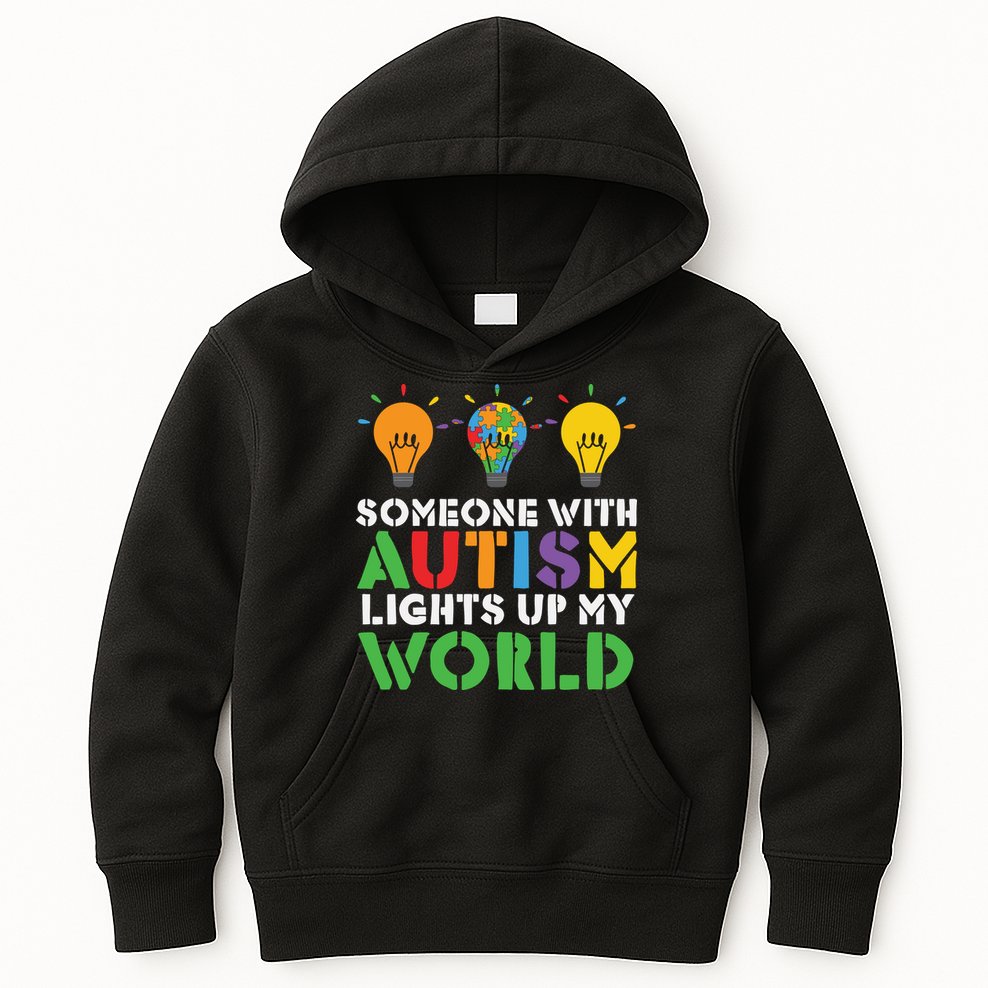 Light Up Autism Puzzle Autism Awareness, Autism Mom Kids Hoodie