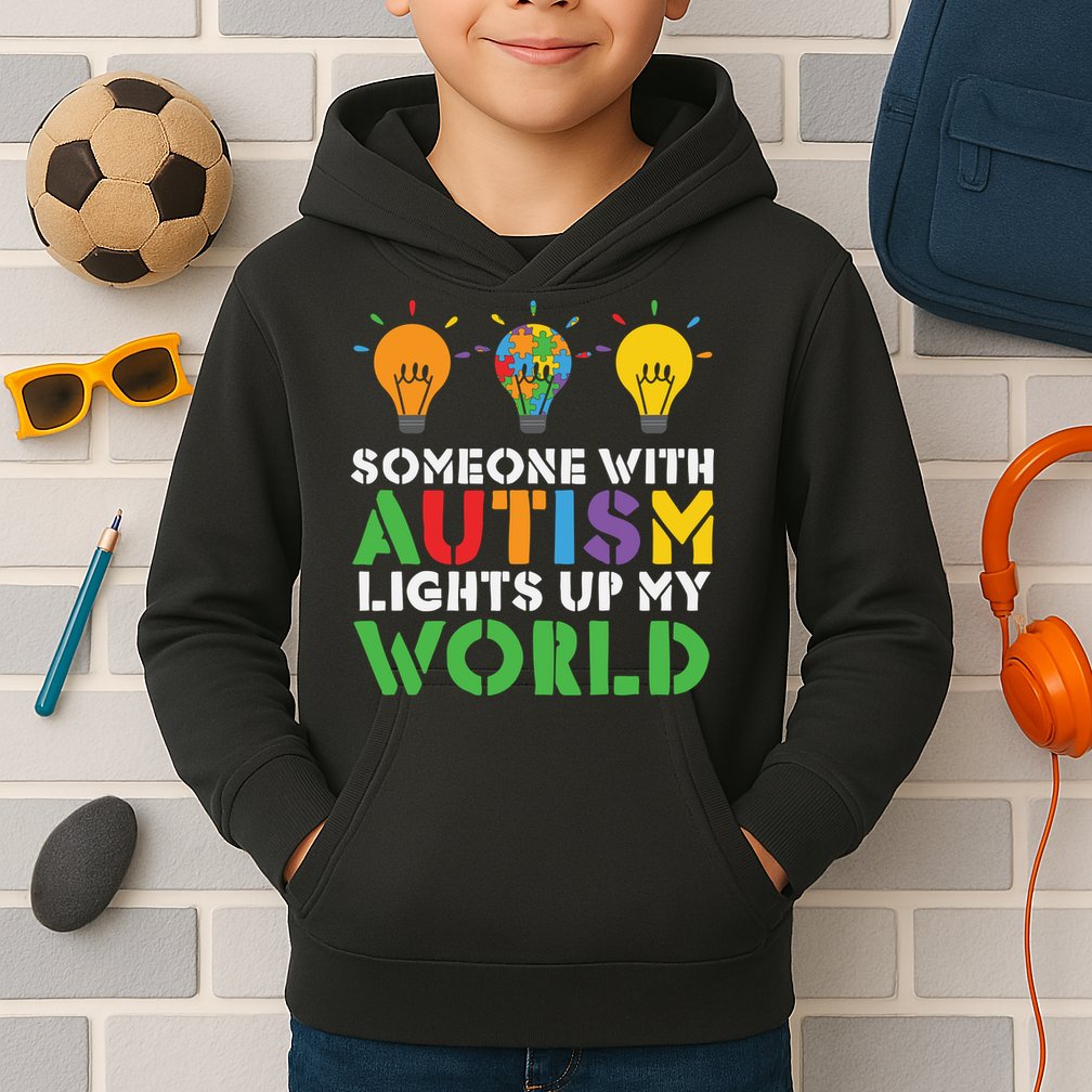 Light Up Autism Puzzle Autism Awareness, Autism Mom Kids Hoodie